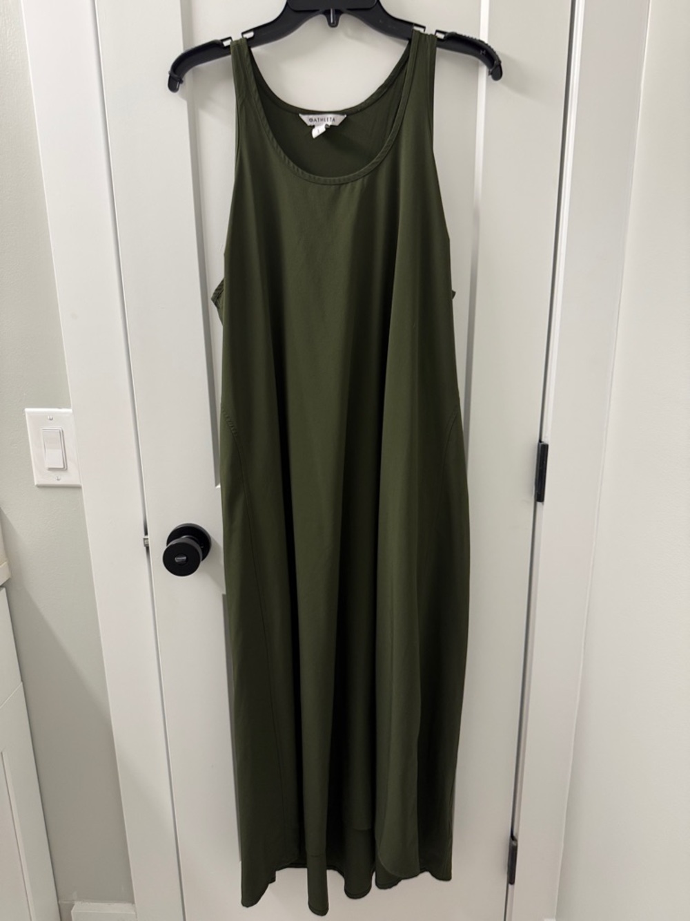 Athleta Olive Green Sleeveless Maxi